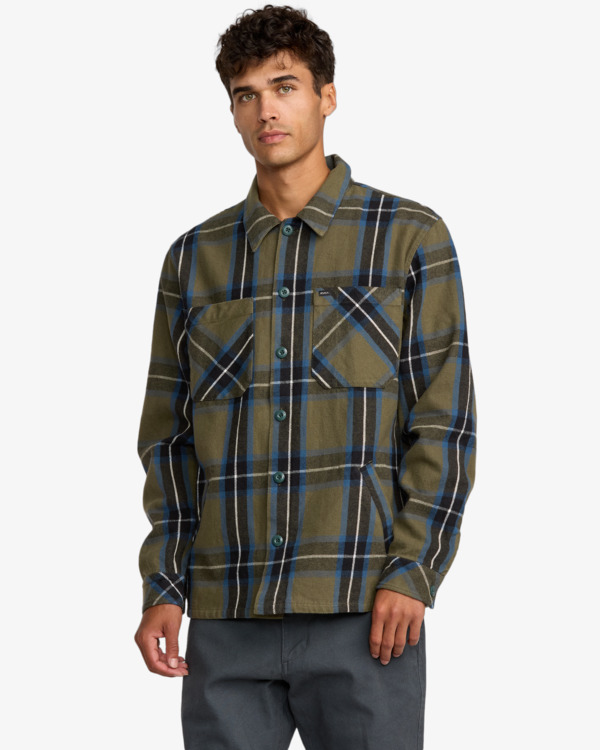 2 Flight Risk - Sobrecamisa para homem Verde 23A153506 RVCA