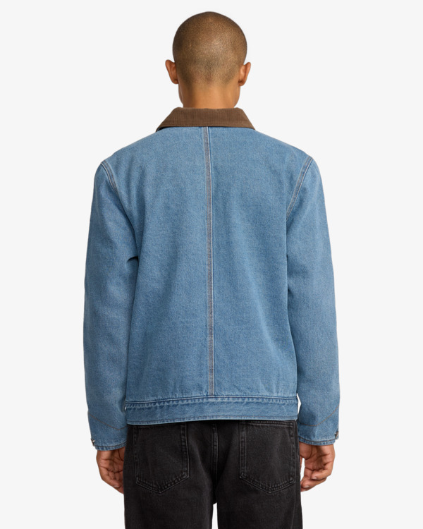 3 Post Dayshift - Chaqueta denim con forro de franela para hombre Azul 23A213506 RVCA
