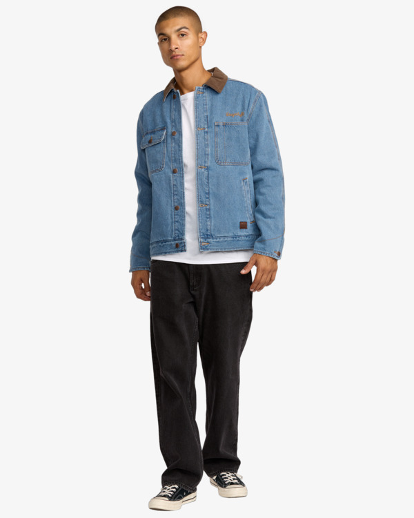 6 Post Dayshift - Chaqueta denim con forro de franela para hombre Azul 23A213506 RVCA