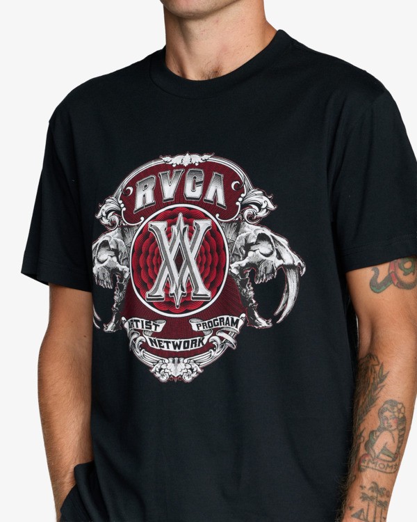 5 Saber - Maglietta a maniche corte da Uomo Black 23A351606 RVCA