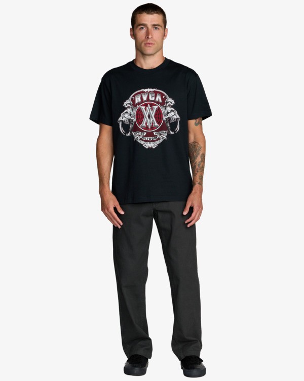 3 Saber - Maglietta a maniche corte da Uomo Black 23A351606 RVCA