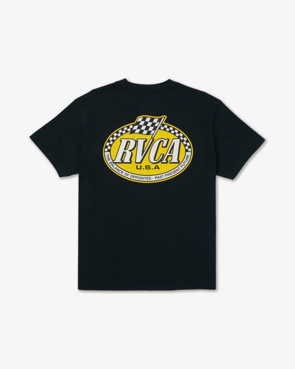 0 Speed Check - Short Sleeve T-Shirt for Men Black 23A351626 RVCA