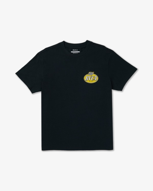 1 Speed Check - Short Sleeve T-Shirt for Men Black 23A351626 RVCA