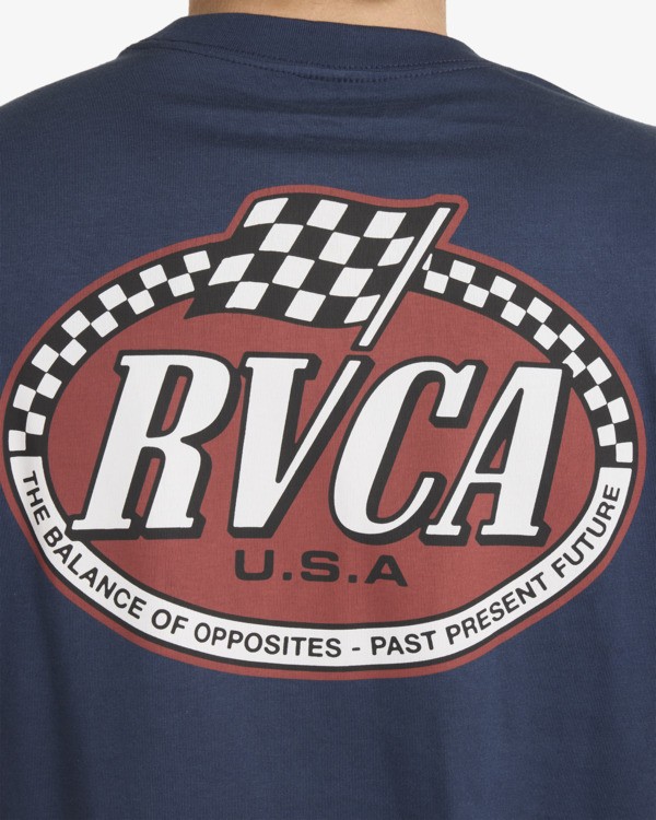 6 Speed Check - Short Sleeve T-Shirt for Men Grey 23A351626 RVCA