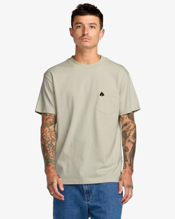 2 Ksl Pocket - Short Sleeve T-Shirt for Men Blue 23A353528 RVCA