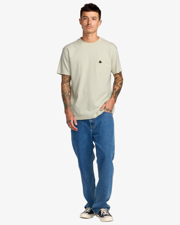6 Ksl Pocket - Short Sleeve T-Shirt for Men Blue 23A353528 RVCA