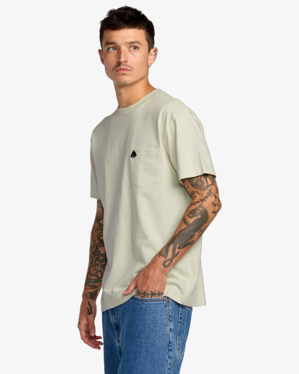 5 Ksl Pocket - Short Sleeve T-Shirt for Men Blue 23A353528 RVCA