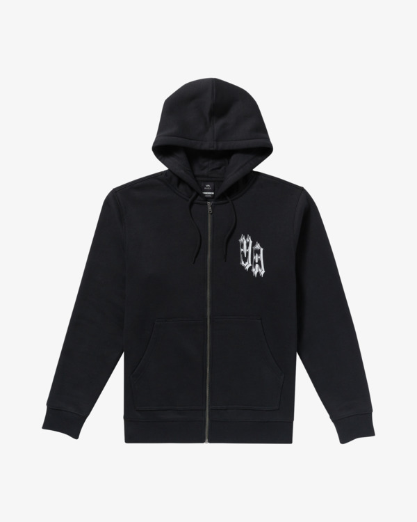 0 Benj Tiger Eyes - Sudadera con capucha y cremallera para hombre Negro 23A483507 RVCA