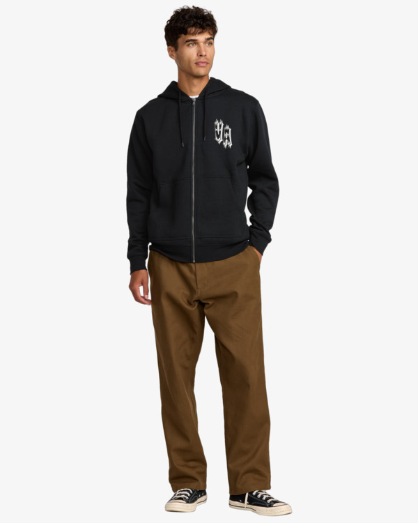 5 Benj Tiger Eyes - Sudadera con capucha y cremallera para hombre Negro 23A483507 RVCA