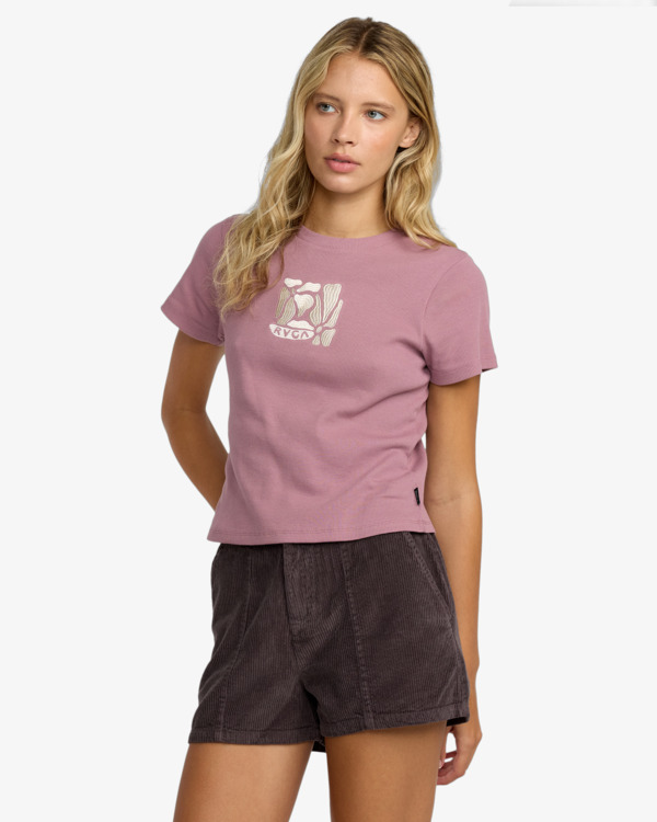 3 That Balance - Fitted T-Shirt for Women Purple 23B012502 RVCA