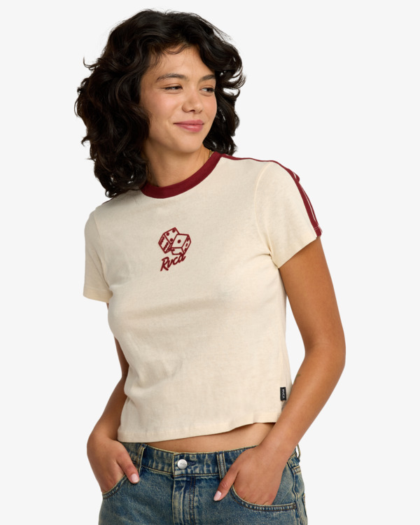 2 That Balance - Fitted T-Shirt for Women Purple 23B012502 RVCA