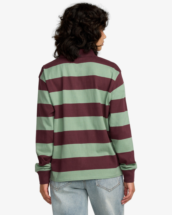 1 Rugby - Camisola de rugby de manga comprida para mulher Verde 23B033507 RVCA