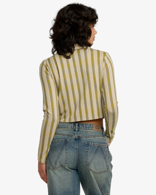 1 Willow - Top curto de manga comprida para mulher Verde 23B033509 RVCA