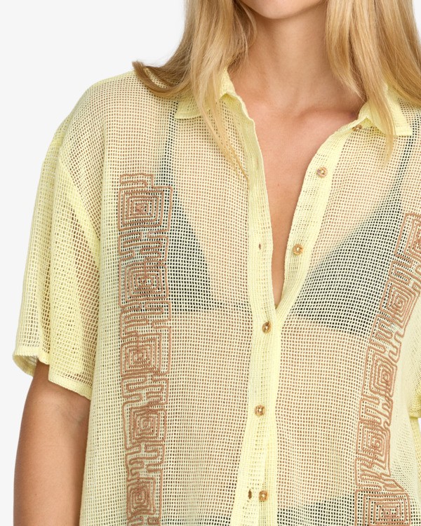 2 Sabra - Short Sleeve Shirt for Women Green 23B041610 RVCA