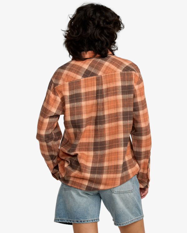 1 Mabel Flannel - Camisa de manga comprida para mulher Laranja 23B053504 RVCA