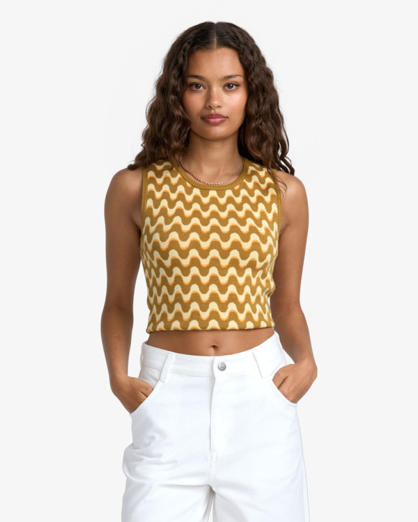 0 Alexa - Sleeveless Jumper Vest for Women Beige 23B072502 RVCA