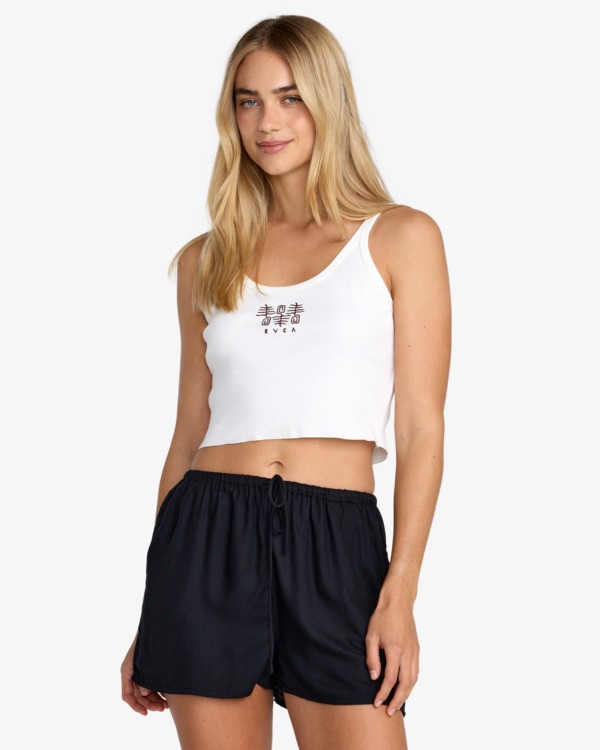 0 Raya - Short de cintura el&aacute;stica para mujer Negro 23B091607 RVCA
