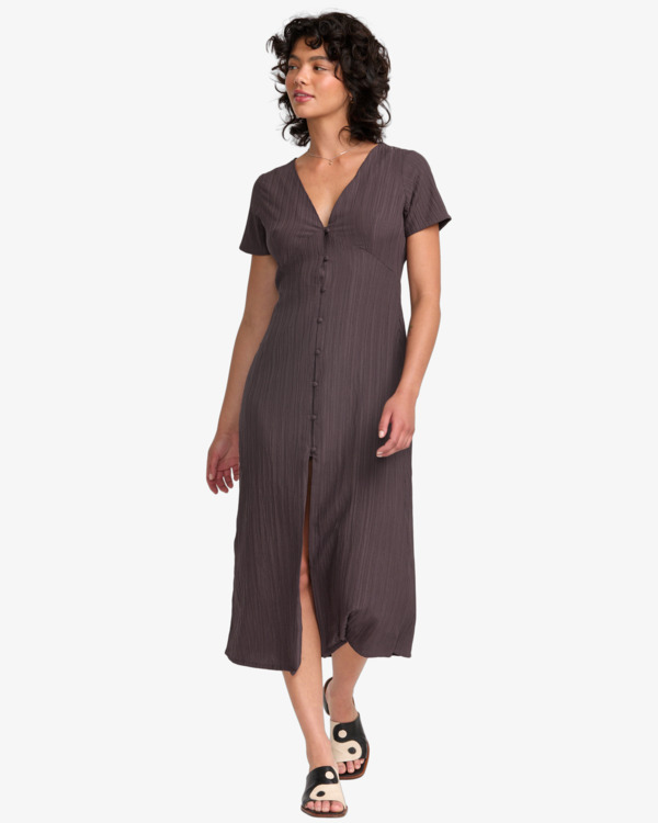 0 Understated - Vestido de Longitud Media para Mujer Marron 23B131506 RVCA