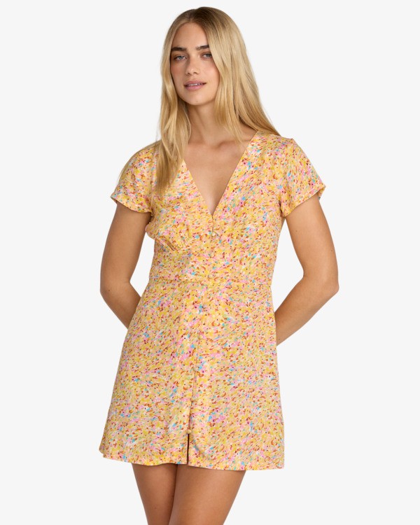 0 Layla Mini - Vestido de Manga Corta para mujer Gris 23B131608 RVCA