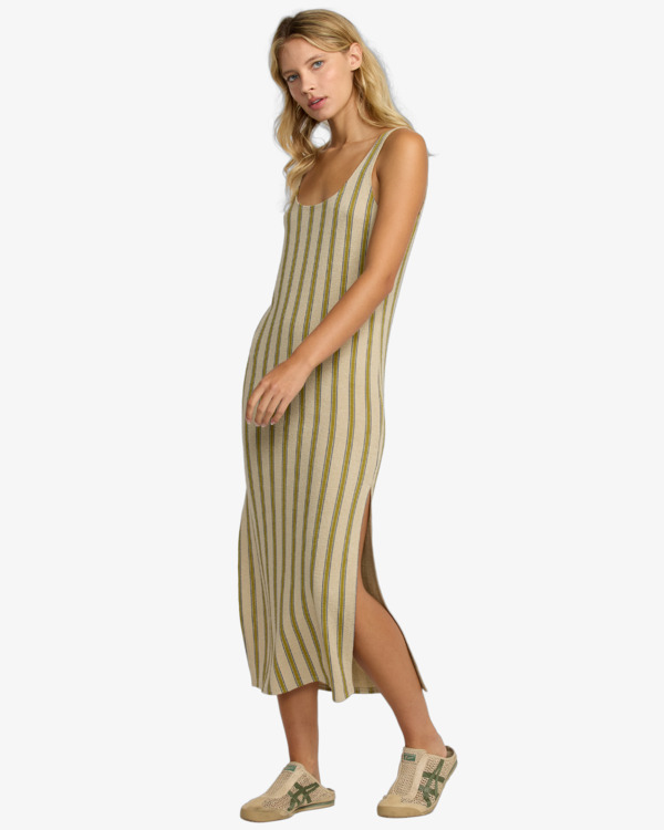 3 Willow - Vestido ajustado de tirantes para mujer Verde 23B133501 RVCA