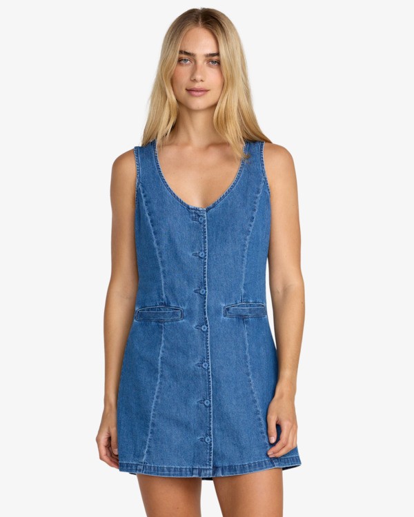0 Lainey Mini - Denim Dress for Women Blue 23B134514 RVCA