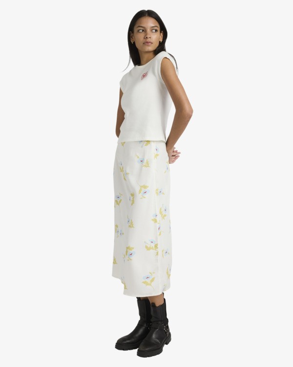 3 Annika - Midirock f&uuml;r Frauen Weiss 23B142503 RVCA