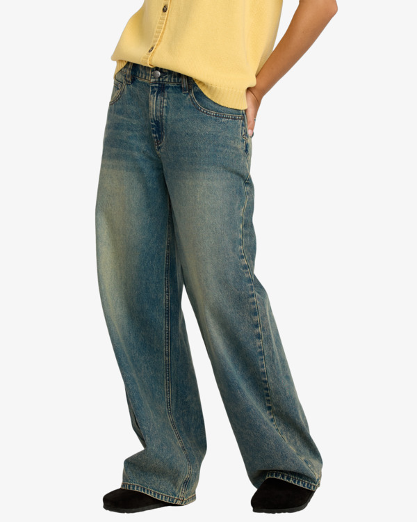 3 Loosey - Jeans comodi da Donna Blue 23B193501 RVCA