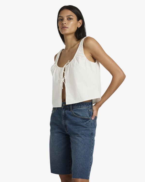 3 Long Beach - Short en denim pour Femme Bleu 23B201609 RVCA