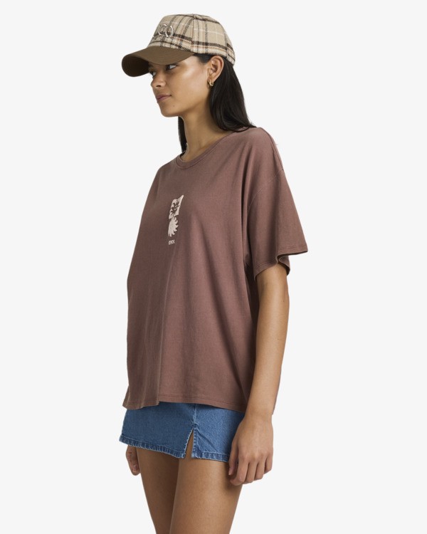 3 Move On - T-Shirt f&uuml;r Frauen Braun 23B351603 RVCA