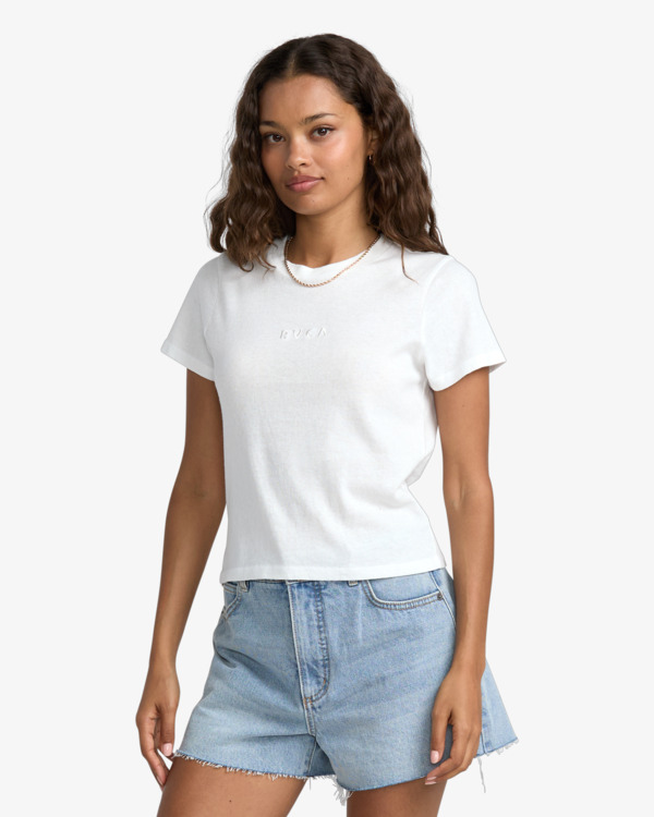 3 Forever - Fitted T-Shirt for Women White 23B352509 RVCA