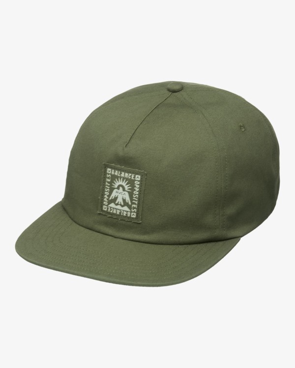 0 Trading Post - Snapback Cap for Men Green 23D553504 RVCA
