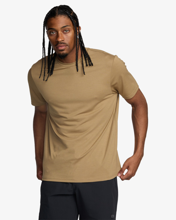 2 Balance - Maglietta tecnica da Uomo Brown 23MS011502 RVCA