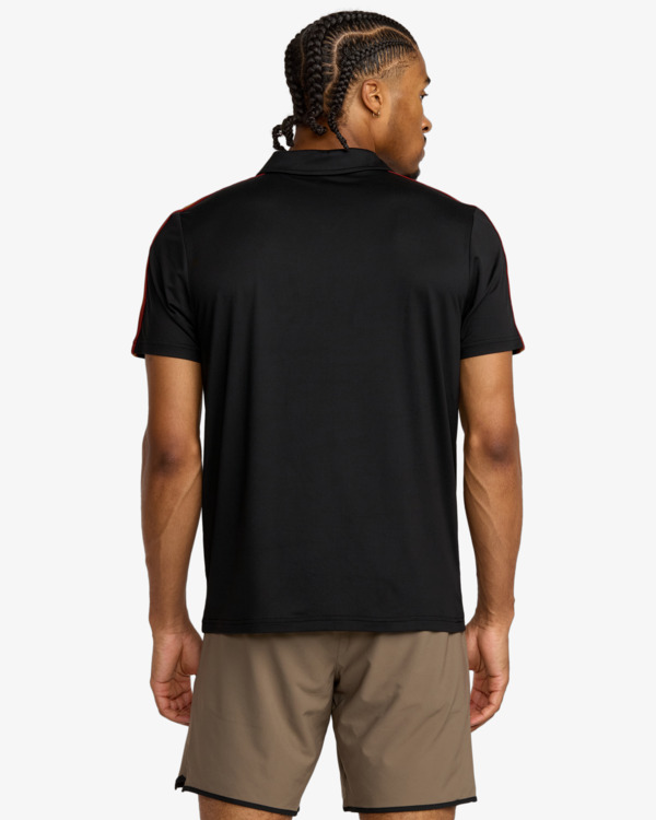 3 VA X Ali Rumble - Technical Short Sleeve Polo Shirt for Men Black 23MS013501 RVCA