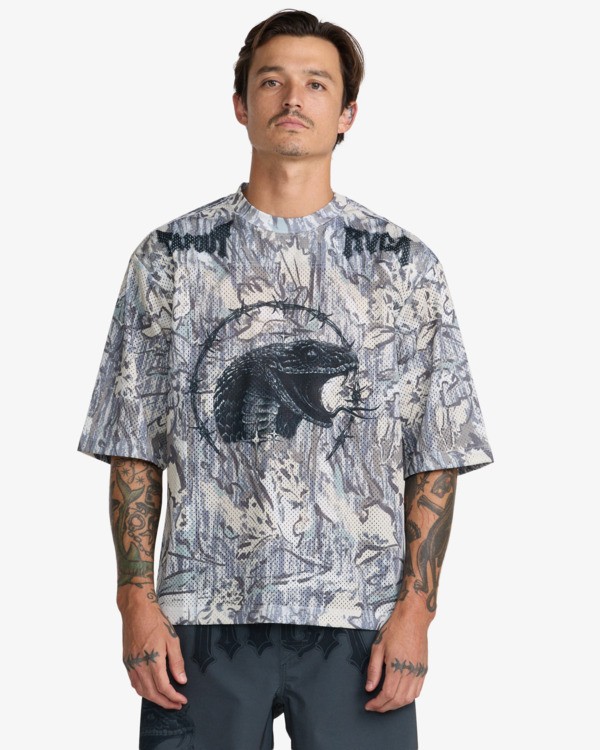 0 Tapout Mesh Jersey Gris 23MS013605 RVCA