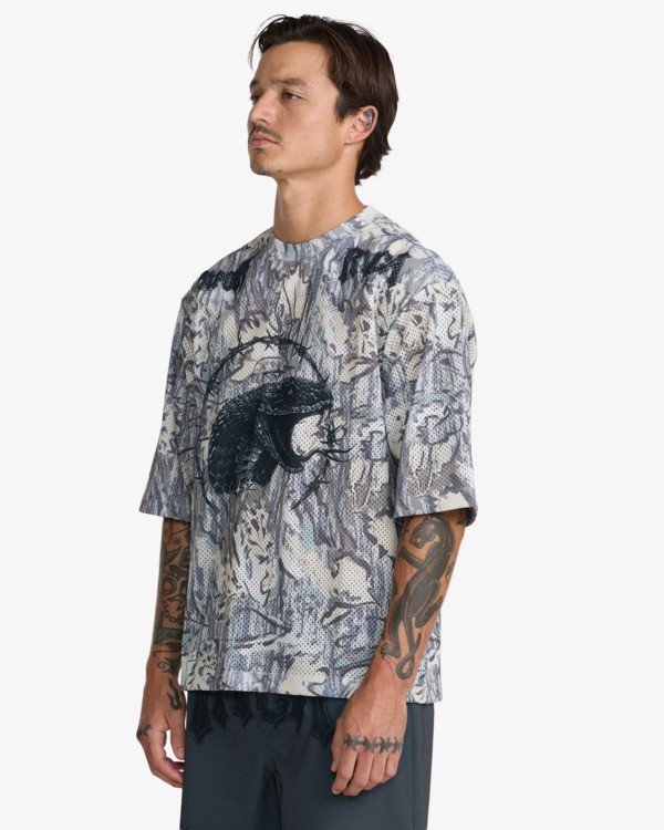 3 Tapout Mesh Jersey Gris 23MS013605 RVCA