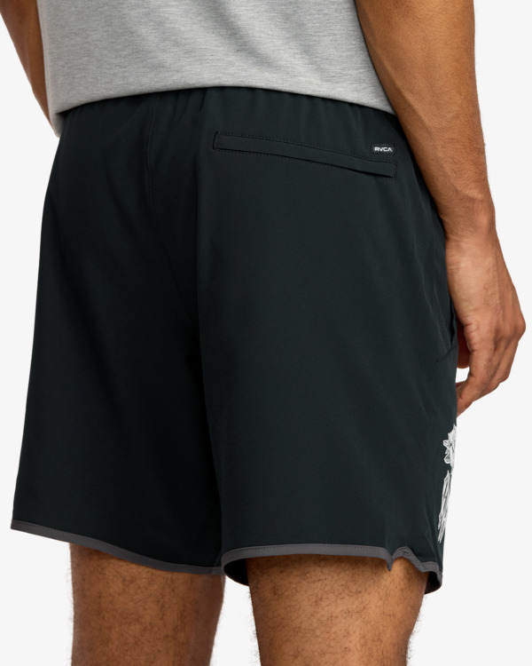 4 Yogger Stretch Contrast 17" - Calções para homem Preto 23MS102511 RVCA