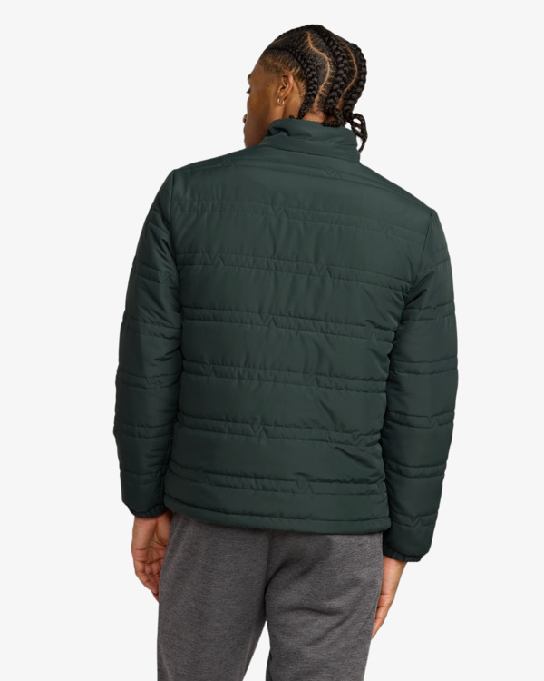 3 VA Puffa - Casaco puffer para homem Verde 23MS173501 RVCA