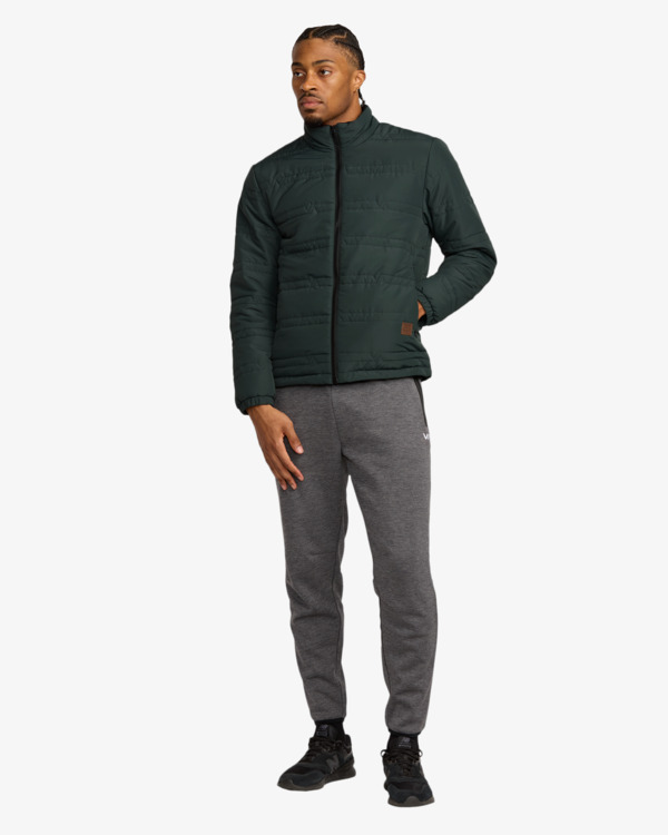 6 VA Puffa - Casaco puffer para homem Verde 23MS173501 RVCA