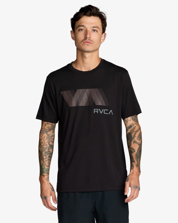 2 Va Blur - Maglietta a maniche corte da Uomo Black 23MS431609 RVCA