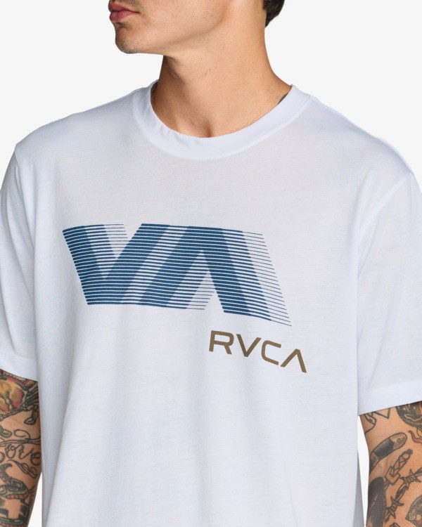 4 Va Blur - Maglietta a maniche corte da Uomo White 23MS431609 RVCA