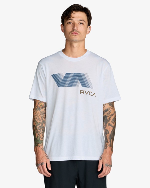 2 Va Blur - Maglietta a maniche corte da Uomo White 23MS431609 RVCA