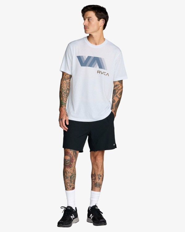 5 Va Blur - Maglietta a maniche corte da Uomo White 23MS431609 RVCA