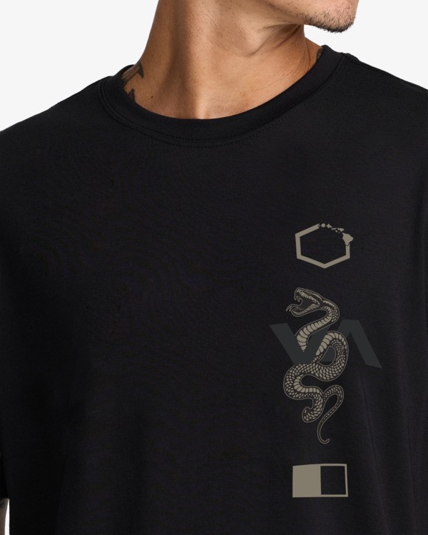 4 Baroon Venom - T-shirt de manga curta para Homem Preto 23MS432604 RVCA