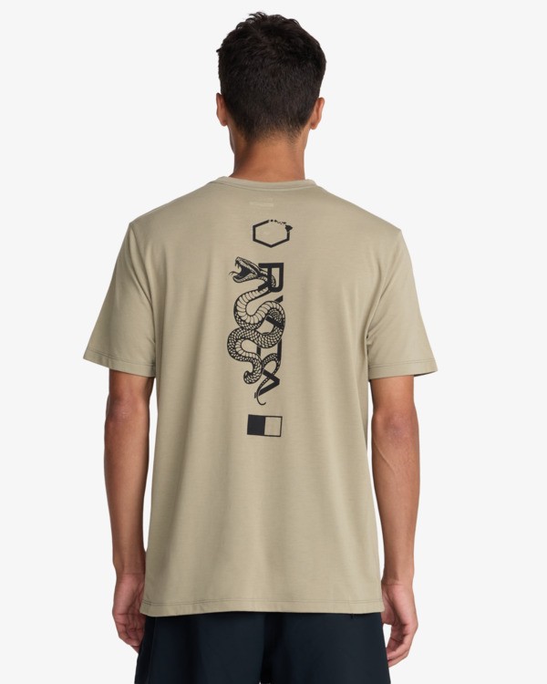 3 Baroon Venom - Short Sleeve T-Shirt for Men Green 23MS432604 RVCA