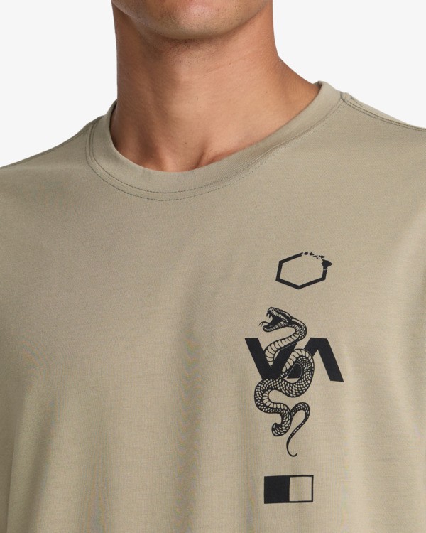 4 Baroon Venom - Short Sleeve T-Shirt for Men Green 23MS432604 RVCA