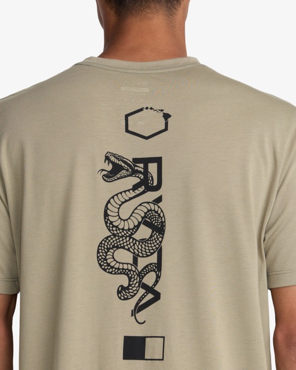 7 Baroon Venom - Short Sleeve T-Shirt for Men Green 23MS432604 RVCA