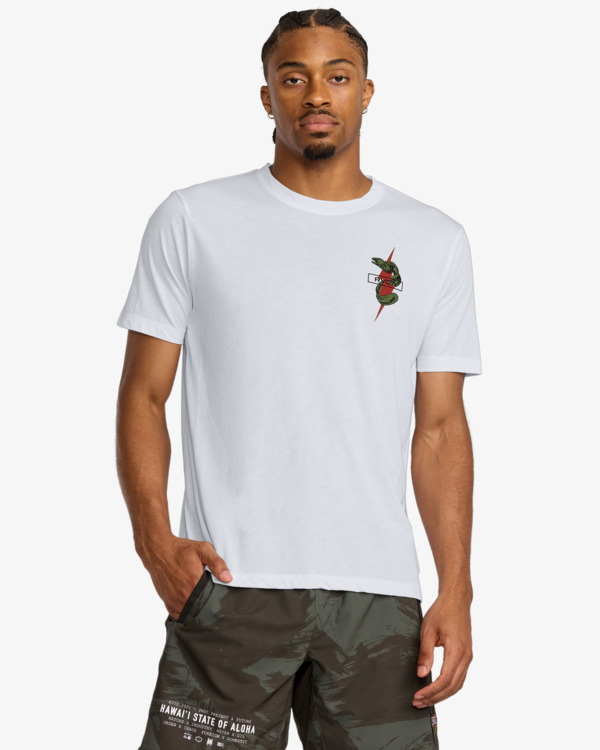2 Shock Squad - Short Sleeve T-Shirt for Men White 23MS433562 RVCA
