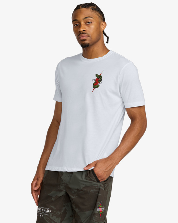 4 Shock Squad - Short Sleeve T-Shirt for Men White 23MS433562 RVCA