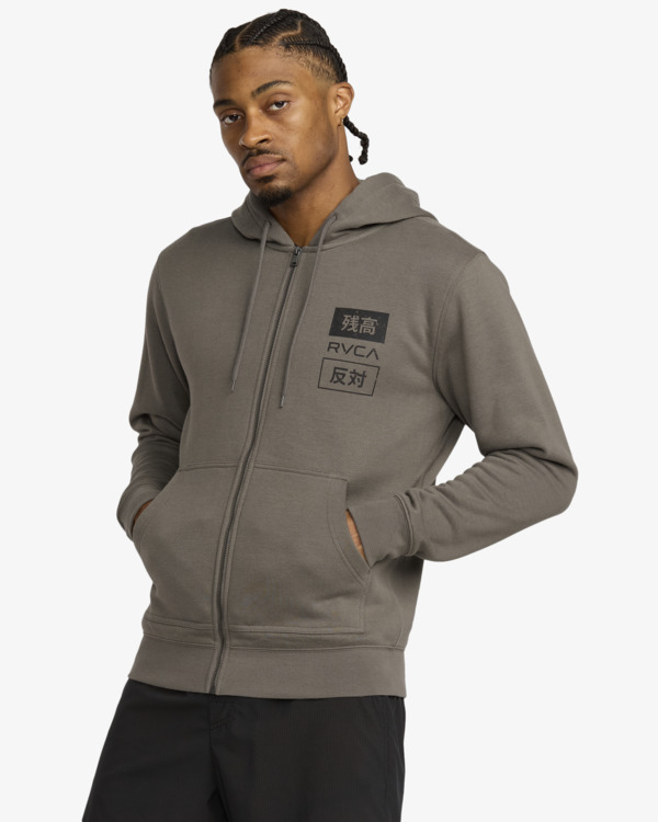 3 RVCA Trade - Kapuzenpulli mit Reißverschluss für Männer Bunt 23MS483502 RVCA