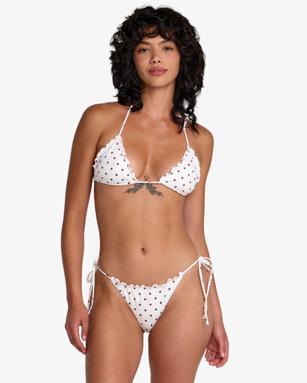 5 Dot - Triangle Bikini Top for Women Orange 23O142613 RVCA